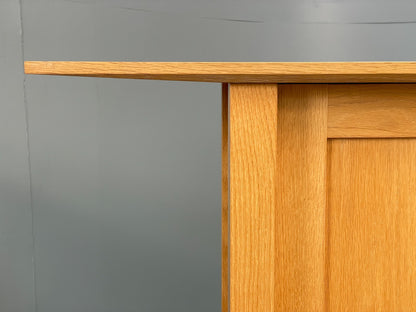 Modern Solid Oak Sideboard Nice Curving Handles Angled Legs EB10684 MWOO5