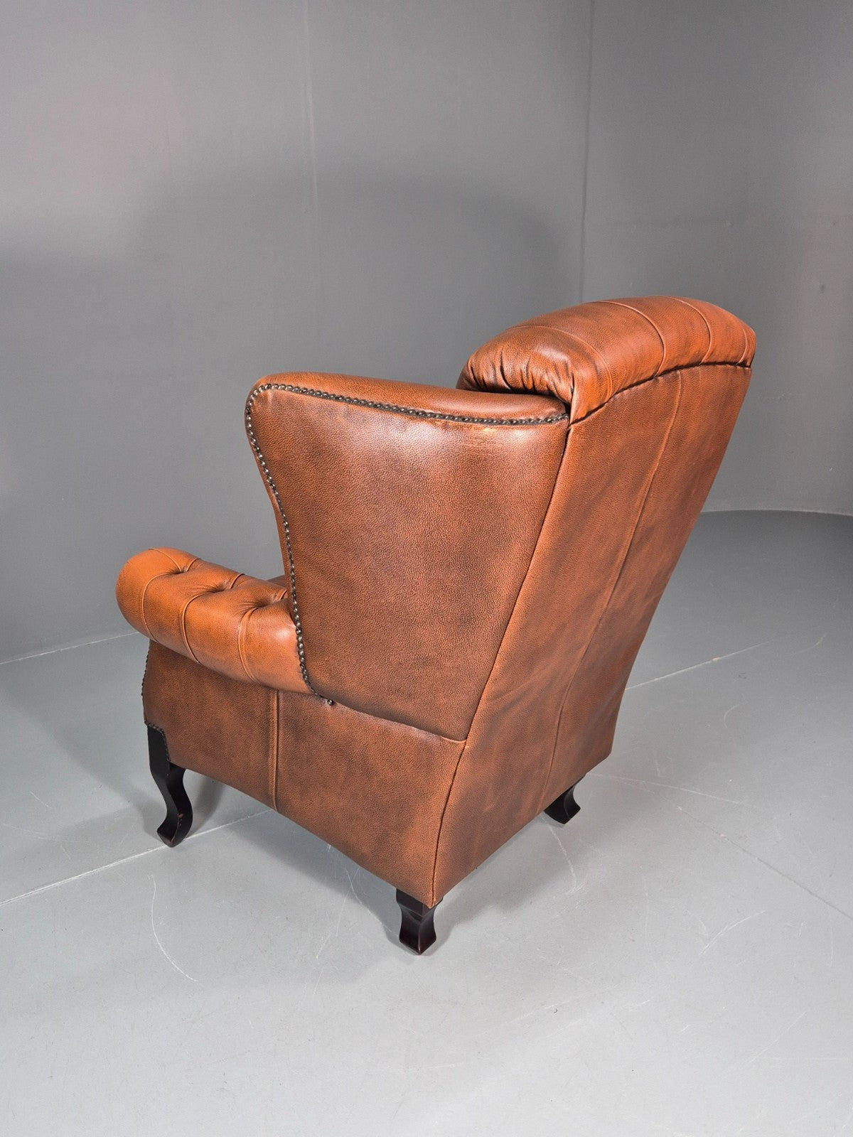 Vintage Leather Wing Back Club Chair  Denmark Chesterfield Style  EB10732 VLEA16