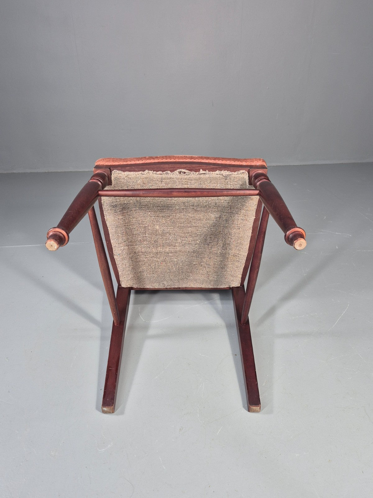 4 1970s Dining Chairs Pink Velour Stylised Regency Style Retro EB11962 VDIN9