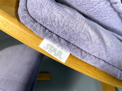 Danish Cantilever Lounge Chair Bentwood Purple Footstool Vintage  EB5768 MBEN3