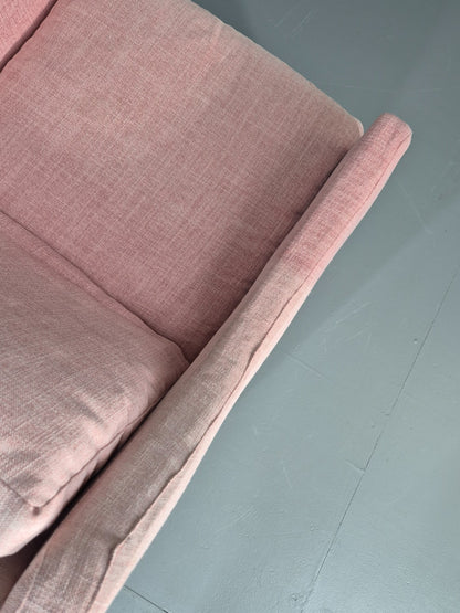 2 Midcentury Lounge Chairs 1960s Vintage Danish Pink Cotton EB11217 MNOR10