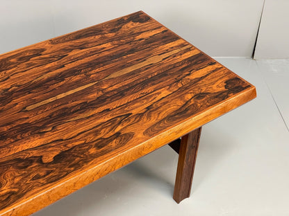 Vintage Danish Coffee Table - 1960s Mid Century Shaped Solid Legs EB11182 MWOO4