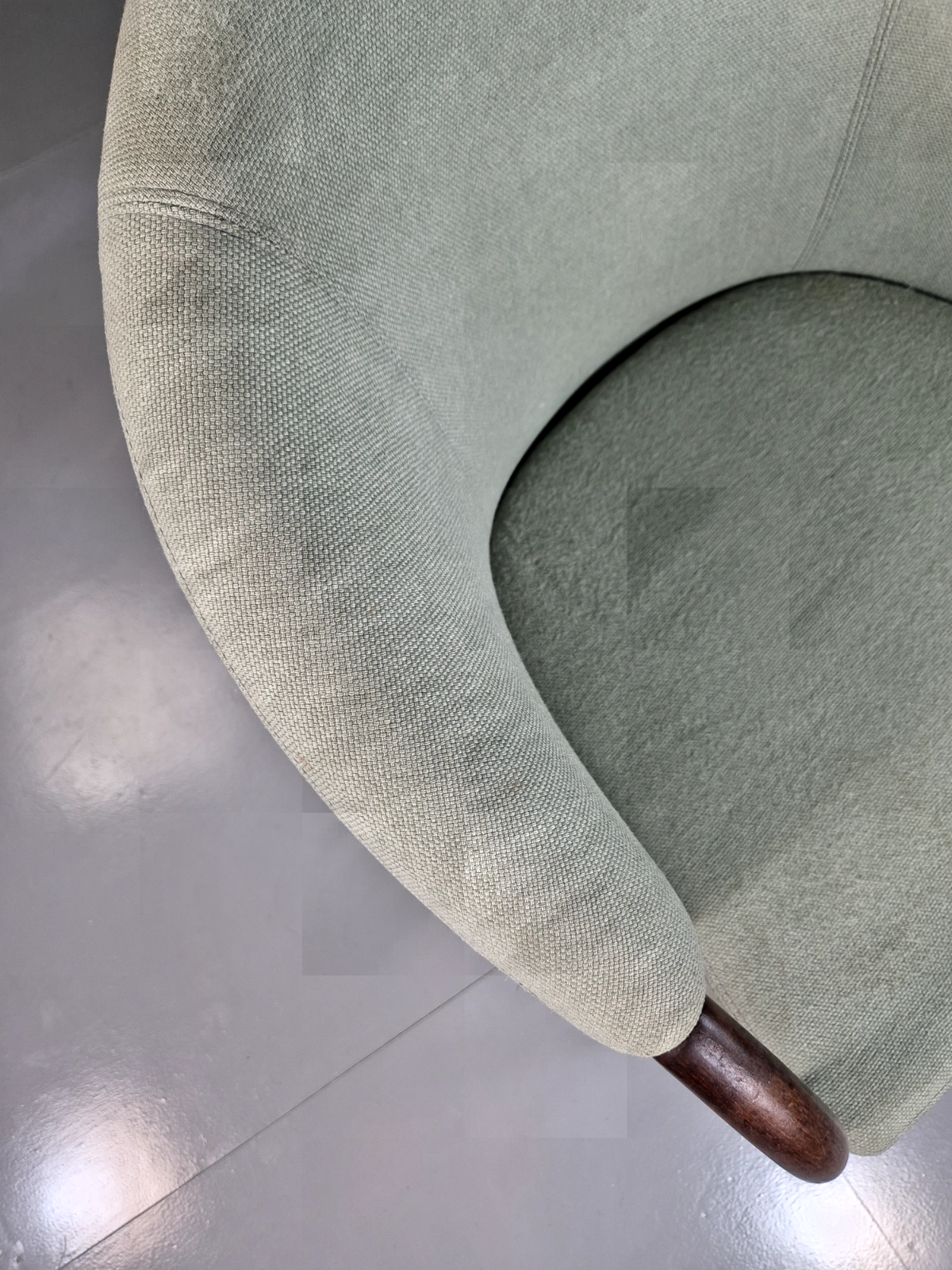 Vintage Danish Lounge Chair Green Faux Suede Stouby 1980s MCM Retro EB7185 MNOR9