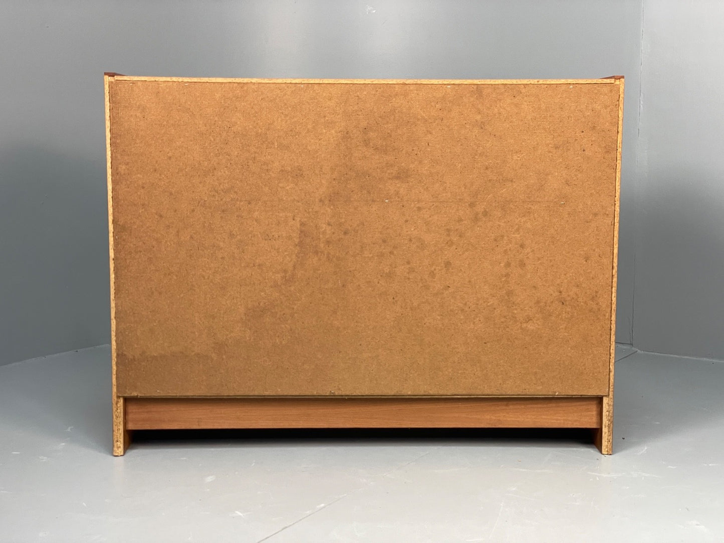 Vintage 1970s Teak Cabinet Danish Design Shelving Retro Handles EB11044 MWOO15