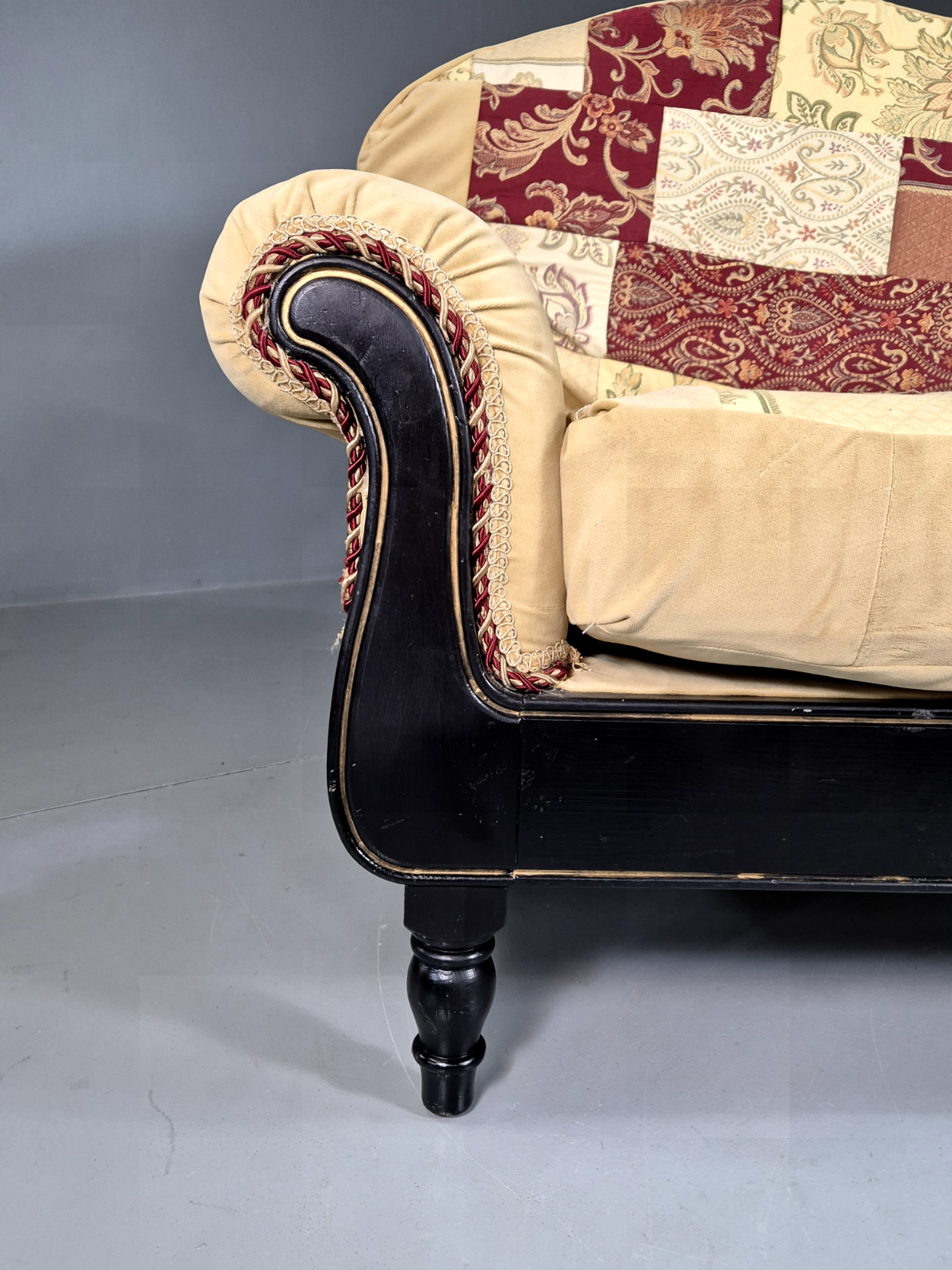 Vintage Lounge Chair Patchwork Ducal 1990s Retro EB7363 VCLO3