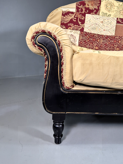 Vintage Lounge Chair Patchwork Ducal 1990s Retro EB7363 VCLO3