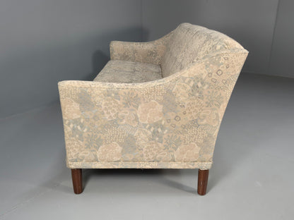 Vintage Danish Floral Upholstered 3 Seat Classic Mid Century Sofa EB9583 M3SS - UKDK FURNITURE