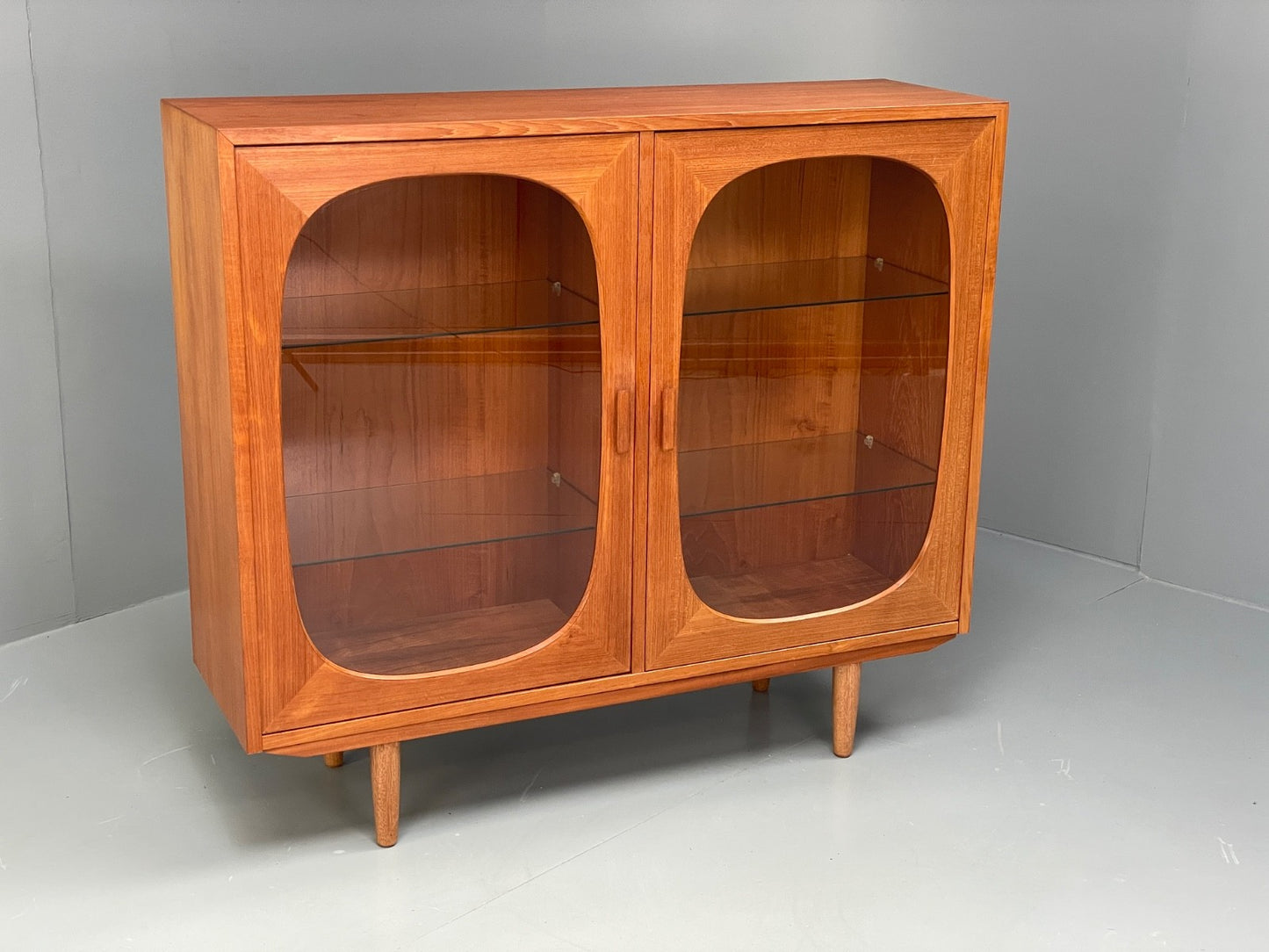 Vintage Teak Glazed Cabinet By Omann Jun 1970s Retro Danish EB9830 MWOO - UKDK FURNITURE