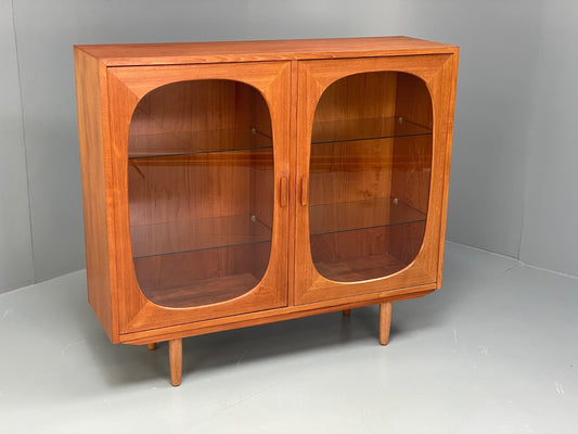 Vintage Teak Glazed Cabinet By Omann Jun 1970s Retro Danish EB9830 MWOO - UKDK FURNITURE