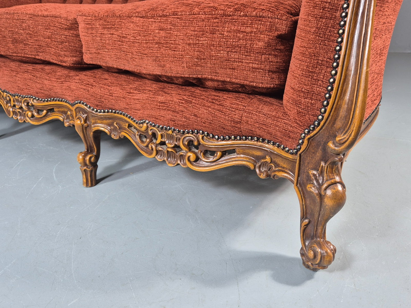 Vintage French Rococo Style Sofa 1970s Reproduction Quality  EB11661 V3SS20