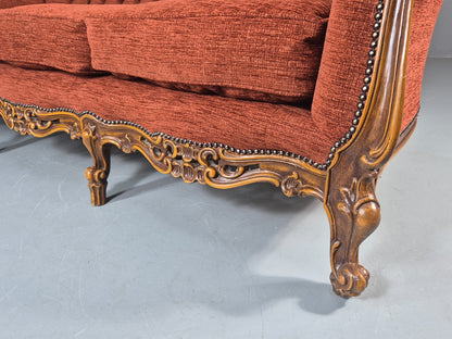 Vintage French Rococo Style Sofa 1970s Reproduction Quality  EB11661 V3SS20