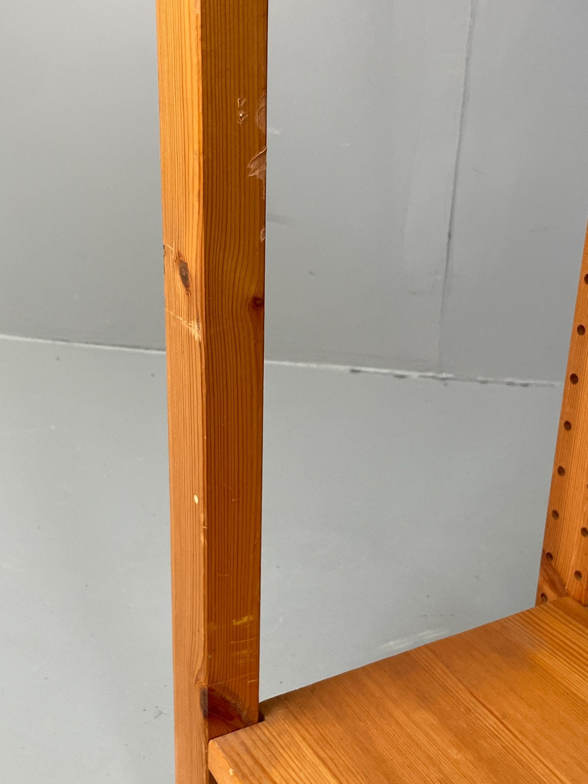 Pine Open Shelving Unit Adjustable Retro Scandi Solid EB11783 MWOO9