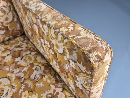 Vintage Danish 1970s Lounge Chair Floral Upholstery Mid Century EB11922 MNOR4
