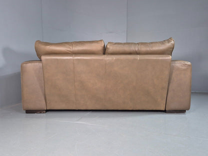 Vintage 2 Seat Sofa Taupe Leather Italian Modern Style EB8163 M2SS - UKDK FURNITURE