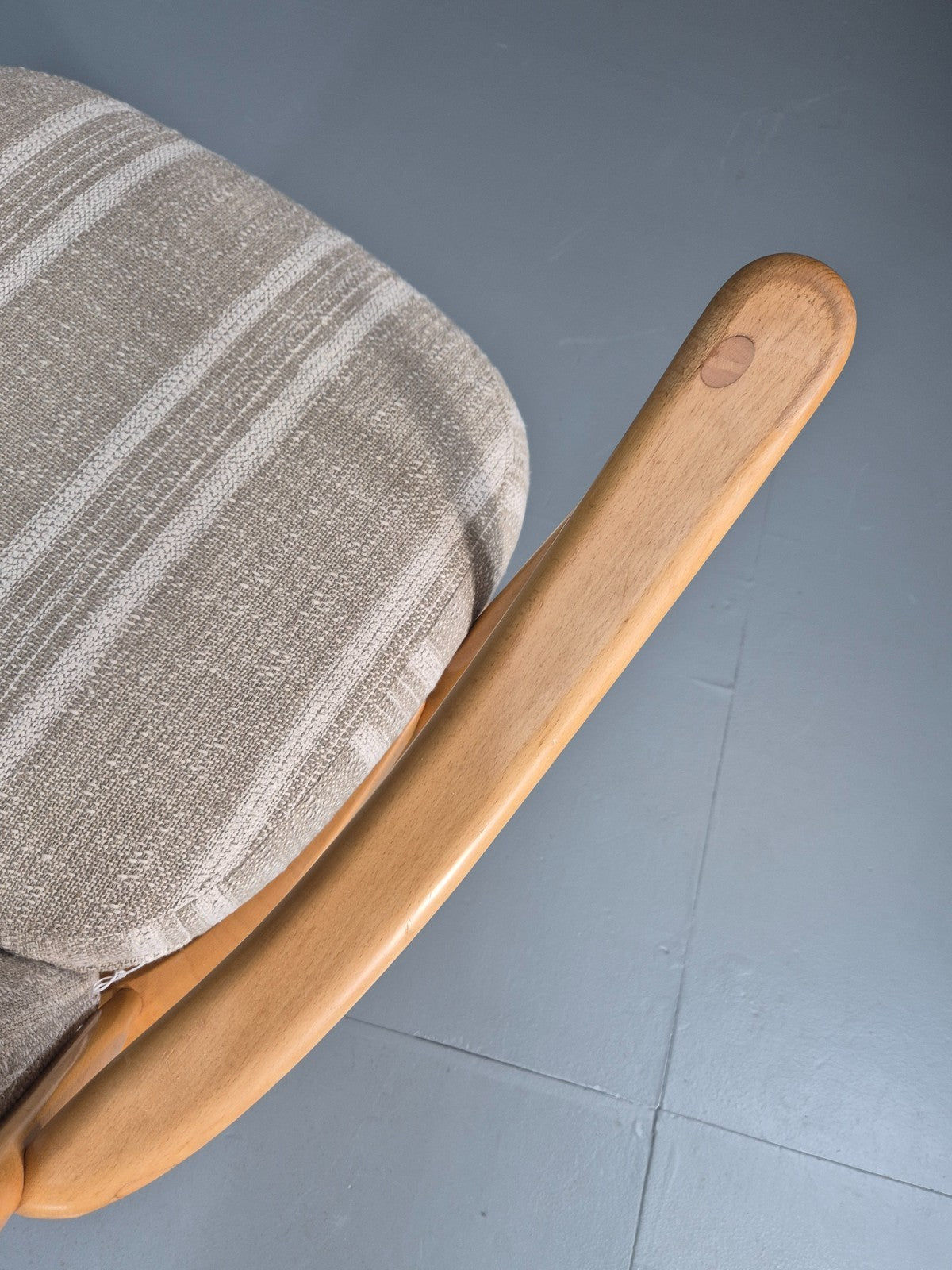 Vintage Ercol 415 Chair and Footstool with New Upholstery Retro  EB10293 MNOR8