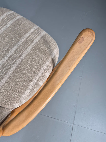 Vintage Ercol 415 Chair and Footstool with New Upholstery Retro  EB10293 MNOR8