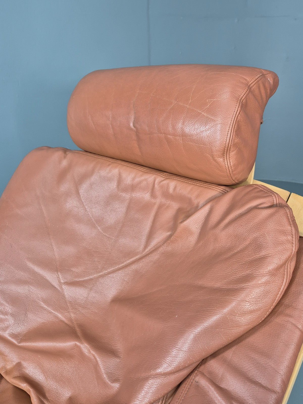 Vintage Leather Lounge Chair Mid Century Kroken Aki Fribyter Retro EB11309 MBEN18