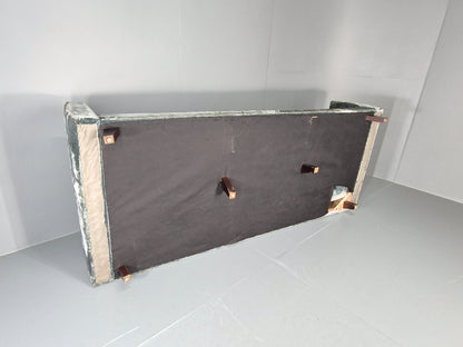 Huge 4 Seater Settee Turquoise Velvet ex Hotel Modern Design Retro EB11608 M4SS12