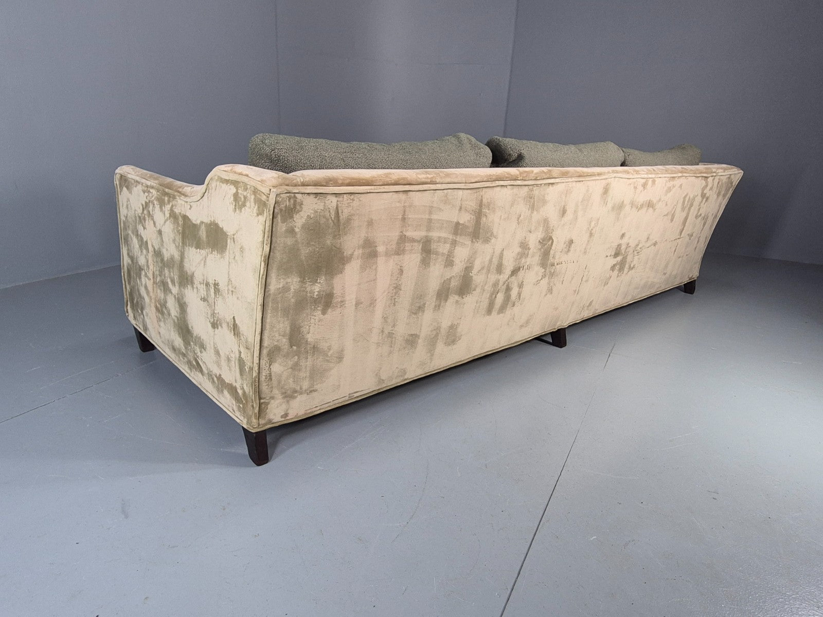 Vintage 4 Seater Settee Velvet and Wool Upholstery Modern Design EB11669 M4SS16