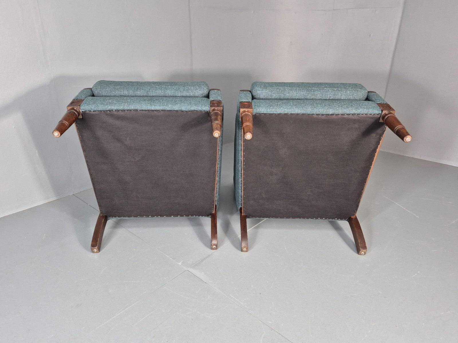 2 Vintage regency Style Armchairs 1970s Danish New Upholstery  EB11135 VCLO9