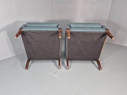 2 Vintage regency Style Armchairs 1970s Danish New Upholstery  EB11135 VCLO9