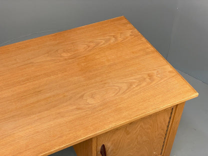 Vintage Danish Oak Desk Teak Handles With Drawers And Storage EB8722 MWOO - UKDK FURNITURE