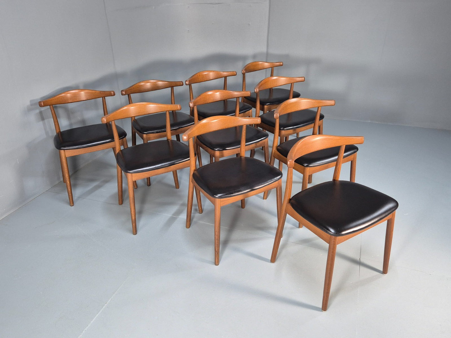 10 Danish Design Dining Chairs Wegner Style Modern Editions Retro  EB10614 MDIN4