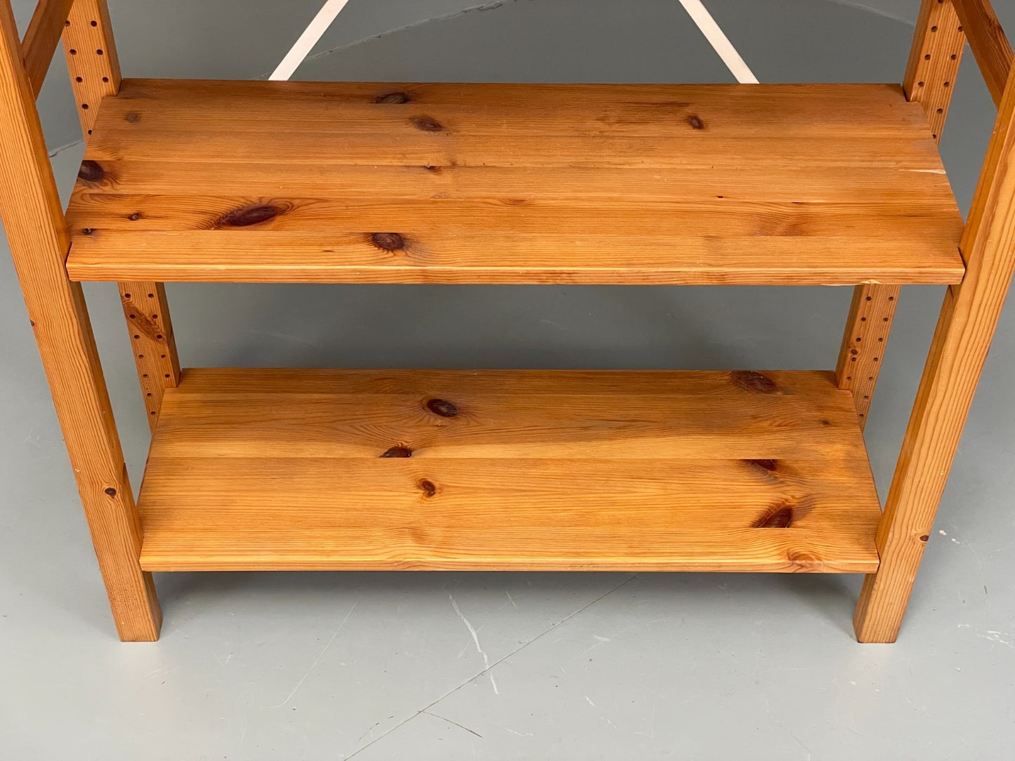 Pine Open Shelving Unit Adjustable Retro Scandi Solid EB11784 MWOO3