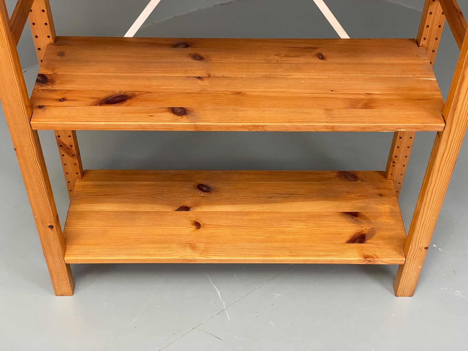 Pine Open Shelving Unit Adjustable Retro Scandi Solid EB11784 MWOO3