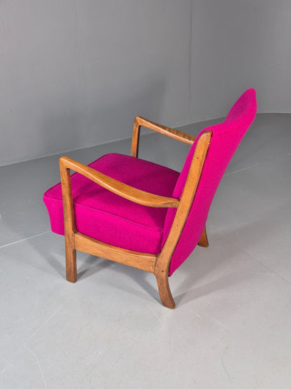 Vintage Mid Century Lounge Chair 1950s Swedish New Upholstery   EB11776 MNOR10