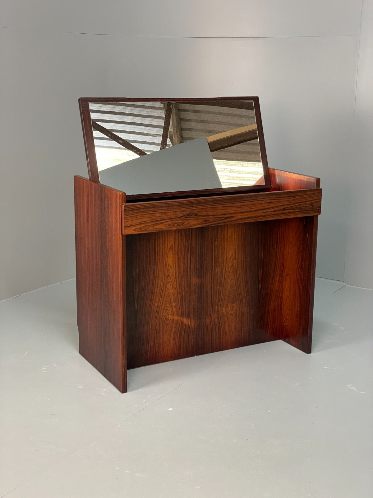 Vintage Compact Dressing Table 1970s Danish Retro Mirrored Storage EB10837 MWOO3