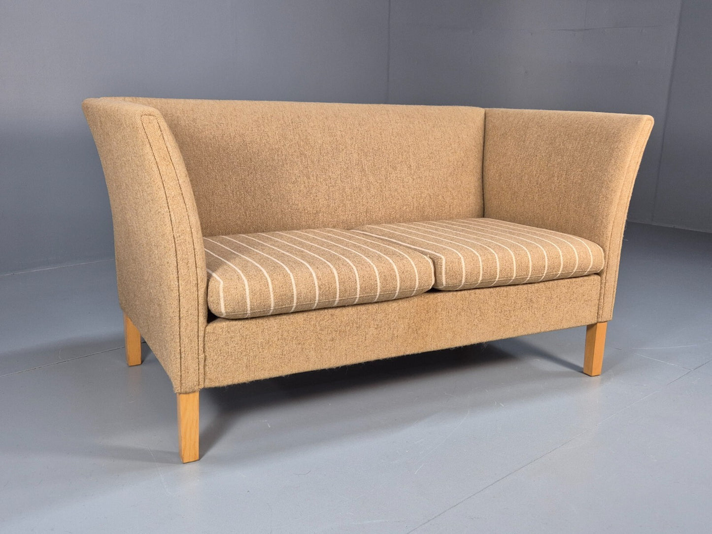 Vintage Danish 2 Seat Sofa Mid Century Beige Wool 1970s Retro EB9641 M2SS - UKDK FURNITURE