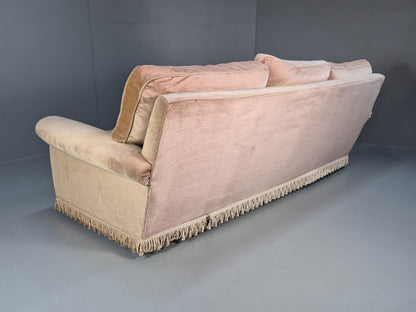 1970s Gold Velour Luxury Three Seater Settee tassels Retro   EB10632 V3SS19