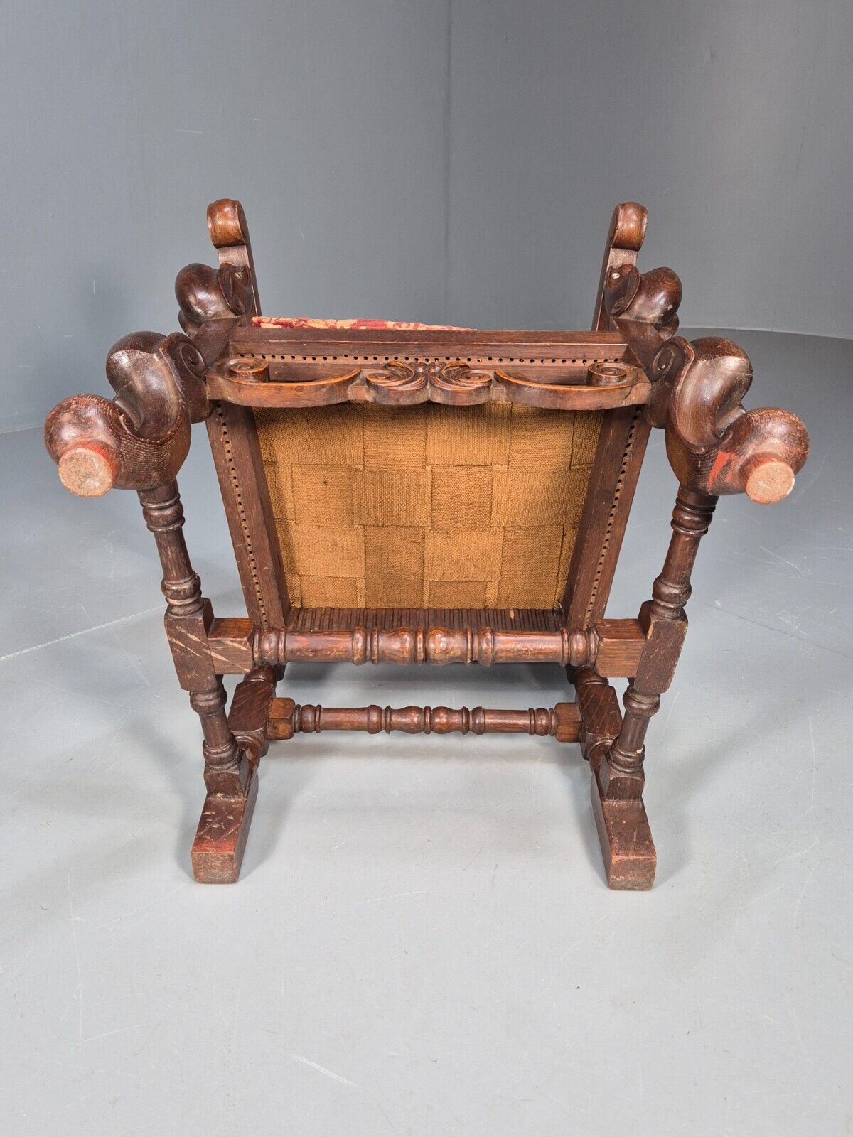 Vintage Antique Carver Chair Baroque Carved Oak Osborne 1890s EB9167 VCAR - UKDK FURNITURE