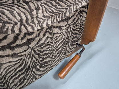 2 Art Deco Rocking Chairs New Zebra Pattern Upholstery Vintage 1940 EB10921 VCAR8