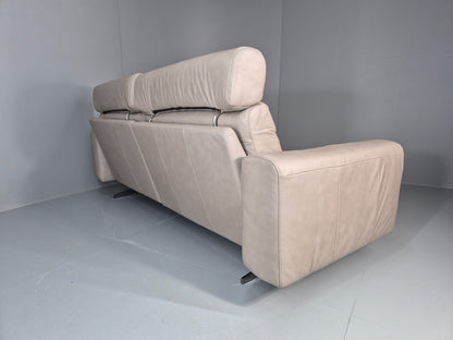 Stressless Stella 3 Seat Settee In Grey Leather Modern Ekornes EB11476 M3ss17