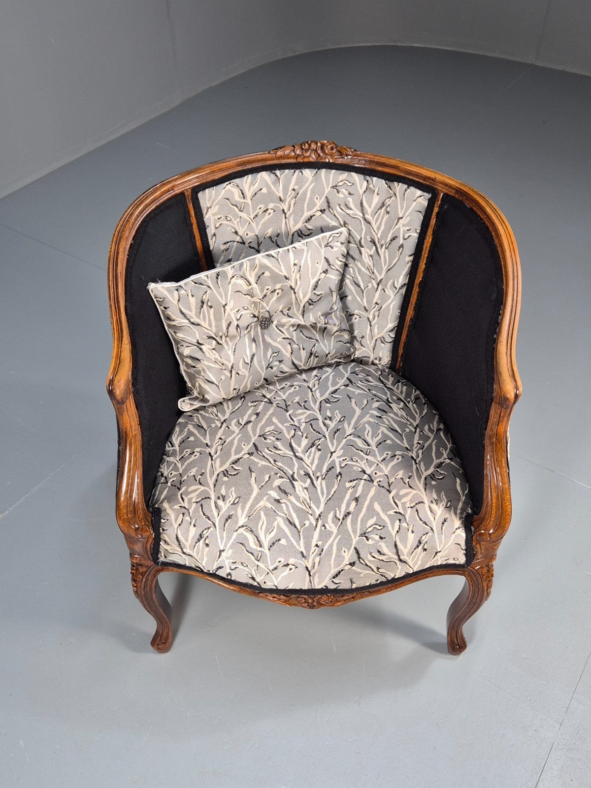 Vintage Rococo Lounge Chair French Style Danish Made 1970s Retro EB9651 VCLO - UKDK FURNITURE