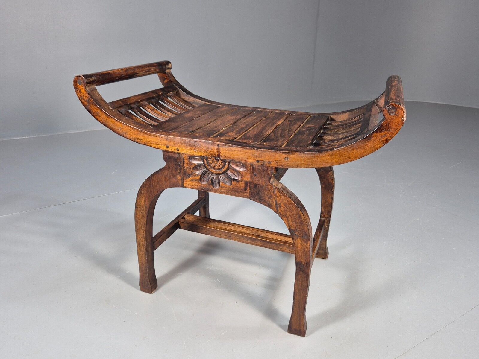 VIntage Reproduction Window Seat Hardwood Regency Style Primitive EB8956 VWOO - UKDK FURNITURE
