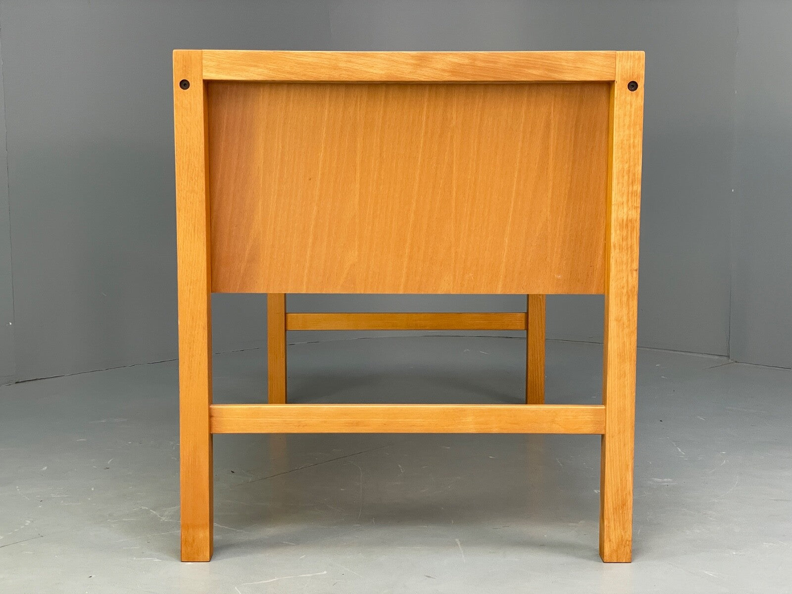 Vintage Danish Beech Desk Compact Exposed Joints Sliding Drawers EB9440 MWOO - UKDK FURNITURE