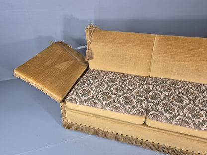 Three Seater Knole Sofa Vintage Danish 1960s Gold Velour Retro EB11432 V3SS10