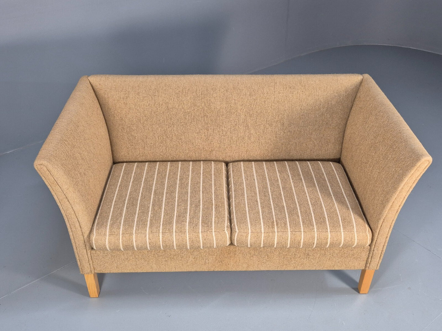 Vintage Danish 2 Seat Sofa Mid Century Beige Wool 1970s Retro EB9641 M2SS - UKDK FURNITURE