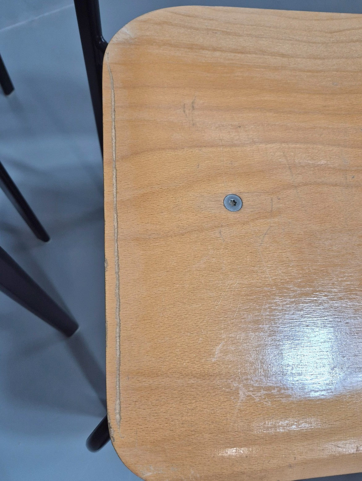 8 Stacking Chairs Danish Plywood and Metal Vintage Retro EB7277 MSTA14