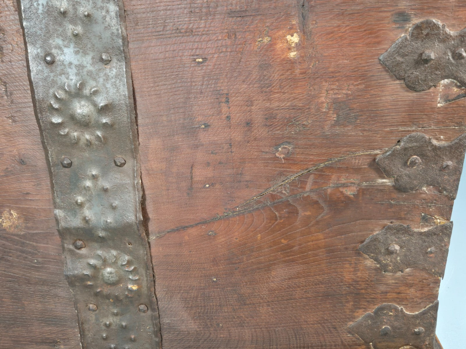 Antique Danish Oak Chest Two Seater Sofa Striped Stamped 19th Cent EB9602 V2SS - UKDK FURNITURE