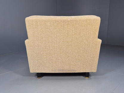 Vintage 1960s Lounge Chair in Cream Floral Retro MCM EB9682 MNOR - UKDK FURNITURE