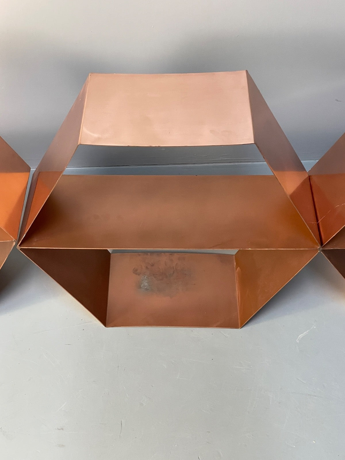 Hexagonal Wall Shelving Rose Gold Modern Metal EB10592 MWOO17
