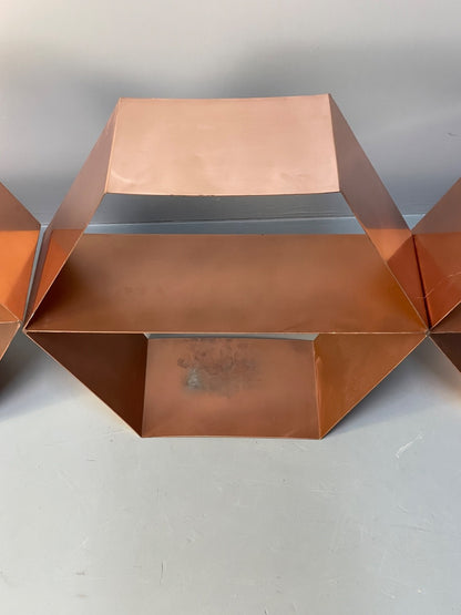 Hexagonal Wall Shelving Rose Gold Modern Metal EB10592 MWOO17