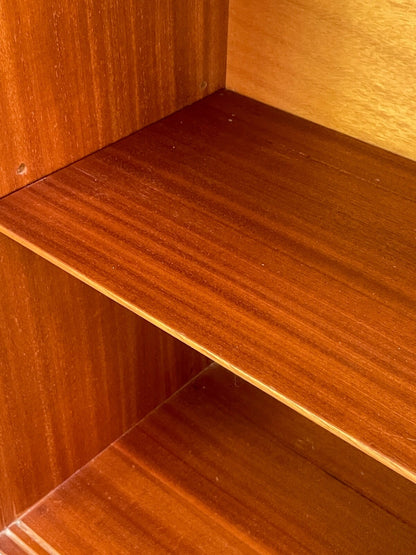 Vintage Teak Glazed Bookcase Beaver And Tapley Mid Century Shelving EB9718 MWOO - UKDK FURNITURE