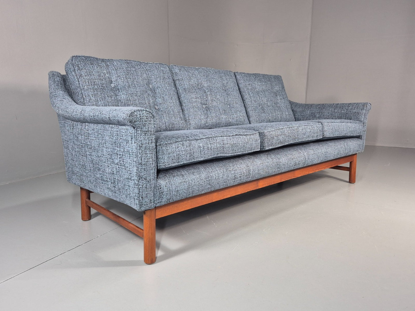 Vintage Three Seater Sofa 1960s Danish New Upholstery Mid CenturyEB11479 M3SS1