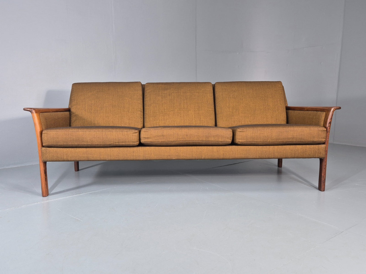Vintage 3 Seater Sofa 1960s Knut Saeter Vatne Mobler Green Gold EB11078 M3SS5