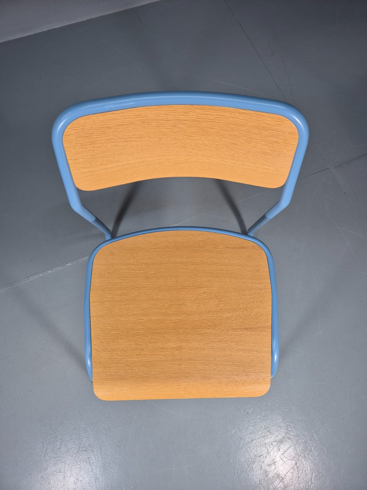 4 Naughtone Bounce Stacking Chairs Pale Blue Retro Style Vintage EB10932 MSTA9